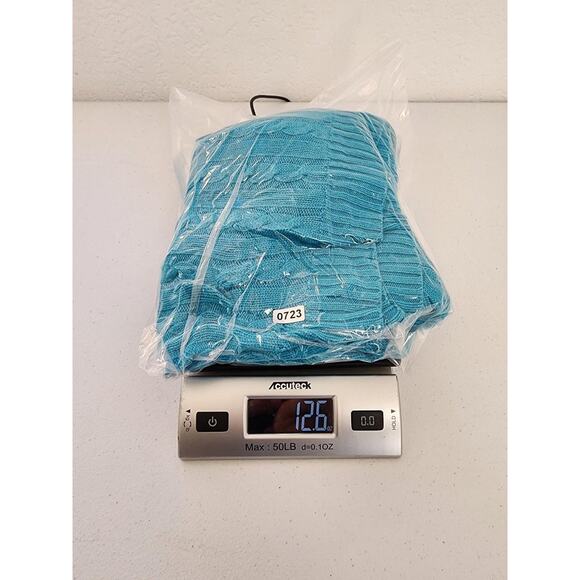 Lauren Ralph Lauren Sweater Womens Medium Silk Cashmere Shawl Collar Cable - Picture 11 of 11